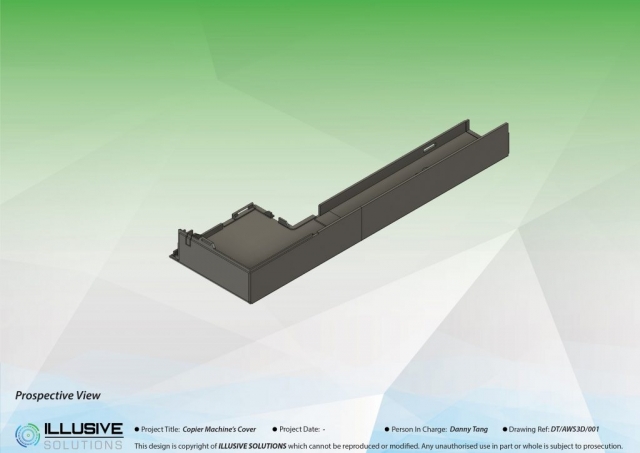 3D Modeling Copier Machine Cover View 2