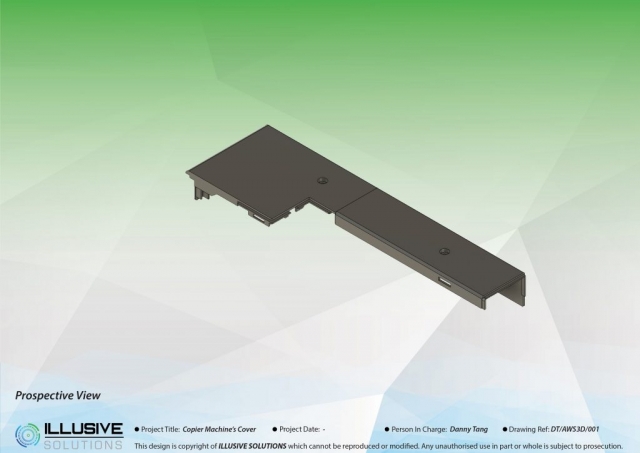 3D Modeling Copier Machine Cover View 3