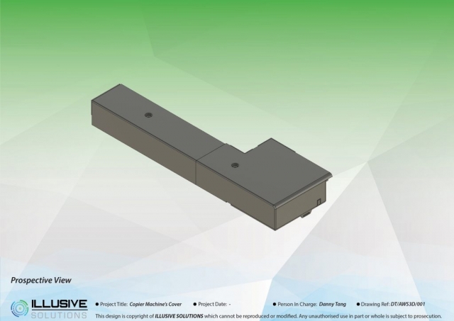 3D Modeling Copier Machine Cover View 4