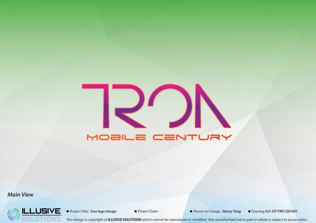 Tron Mobile Century Logo Design